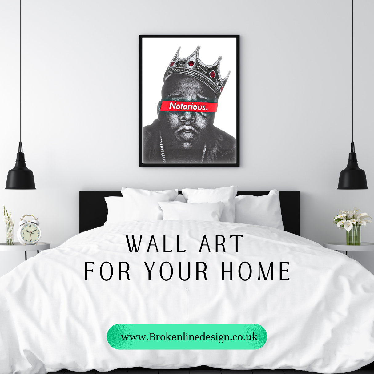 The Notorious BIG Dotwork Portrait Wall Print