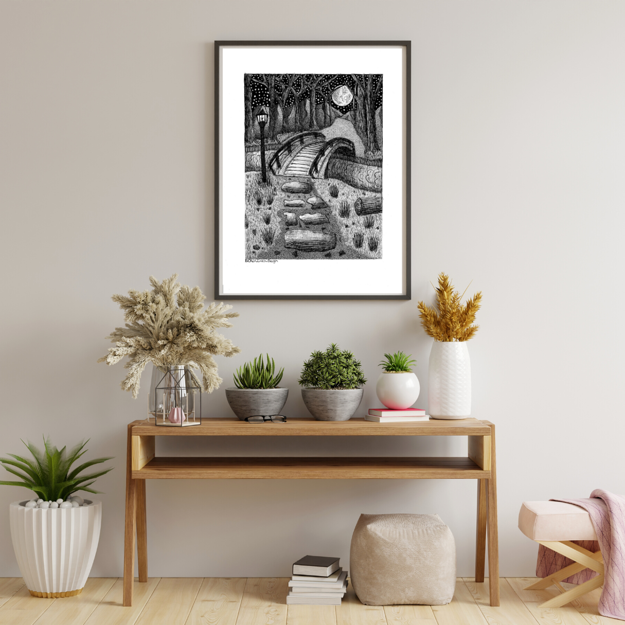 Winter Night Art Print