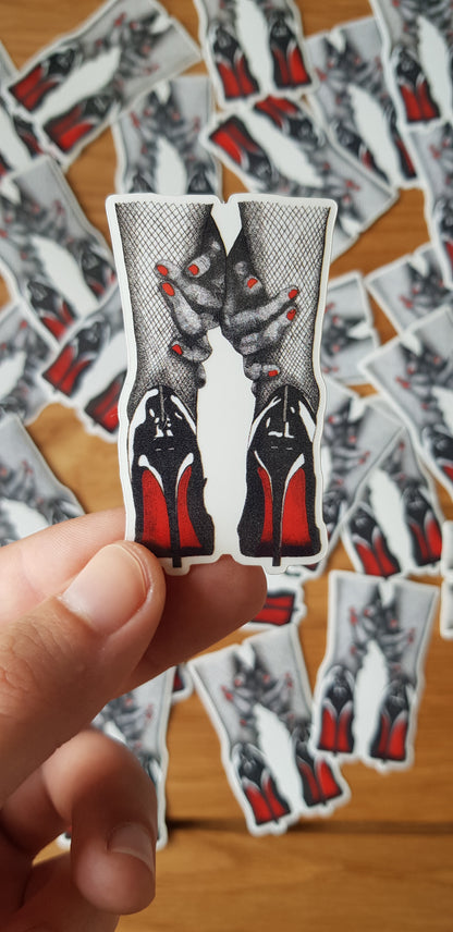 Cheeky Louboutin Vinyl Stickers - Water/Weatherproof - Adult Provocative Stickers