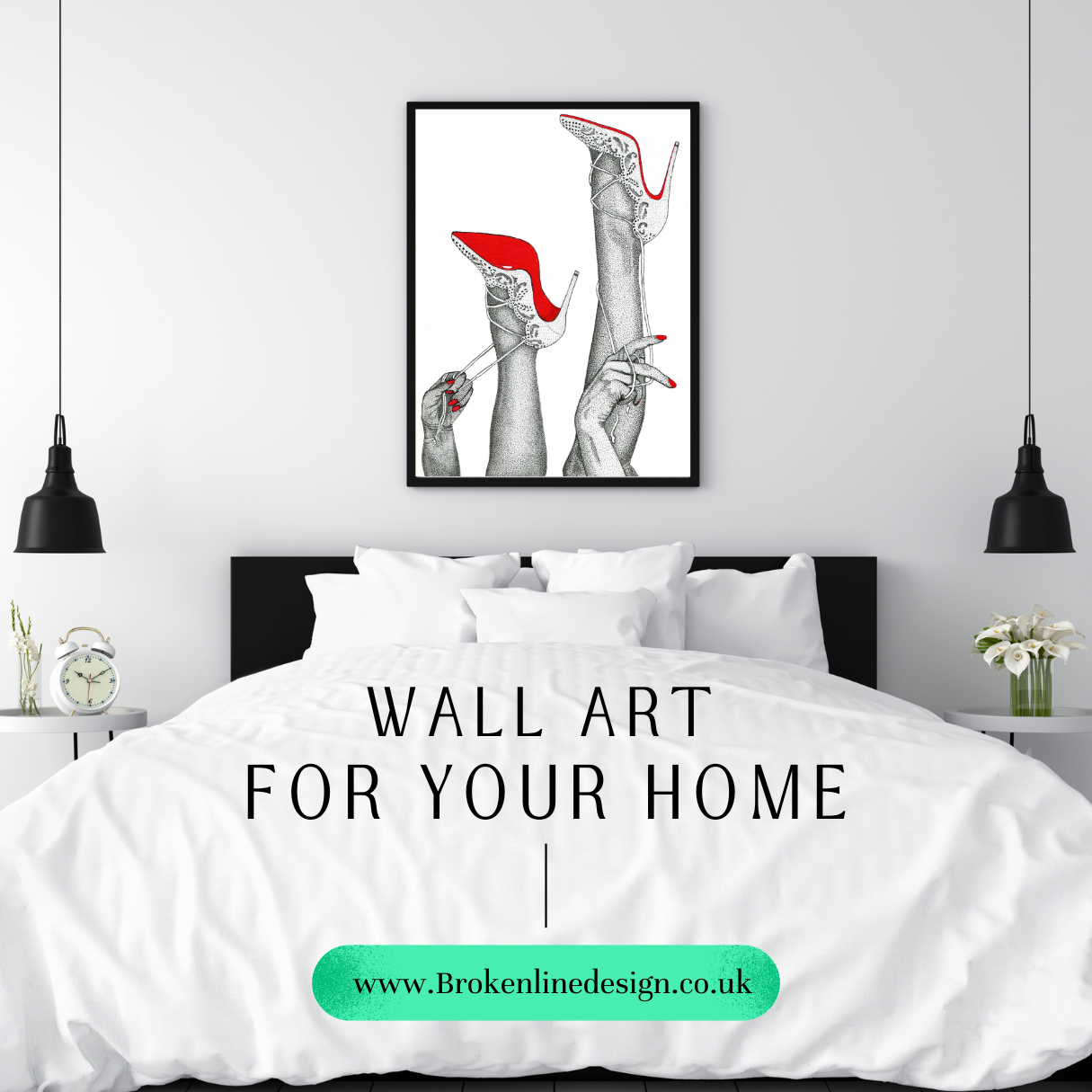 Christian Louboutin Impera Heels Wall Print - Red Bottoms Wall Art