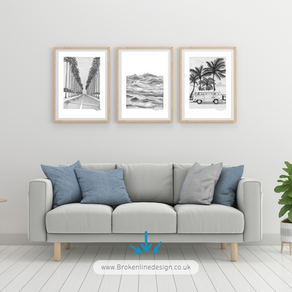 California Coast Wall Art (Set of 3 Wall Prints)