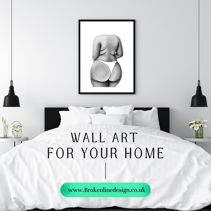 Body Positive Booty Print - Curvy Female Figure - Empowering Art