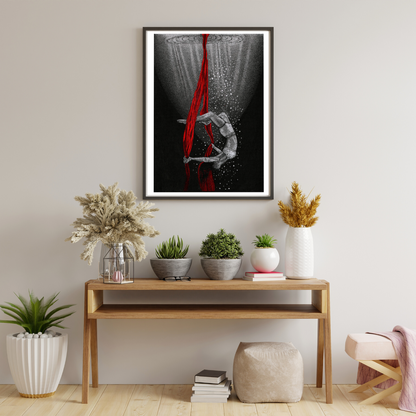 Underwater Shibari Female Form Wall Print