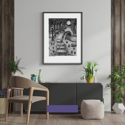 Winter Night Art Print