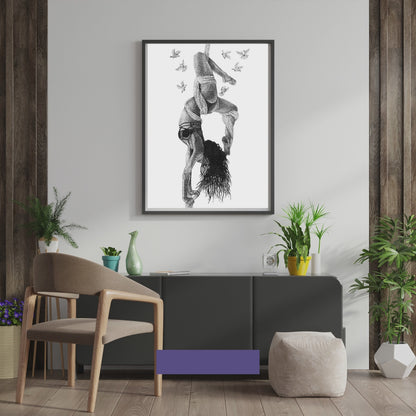 Shibari Female Form Wall Print