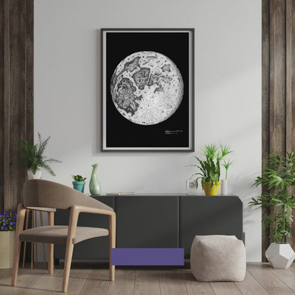 Lunar Full Moon Art Wall Print