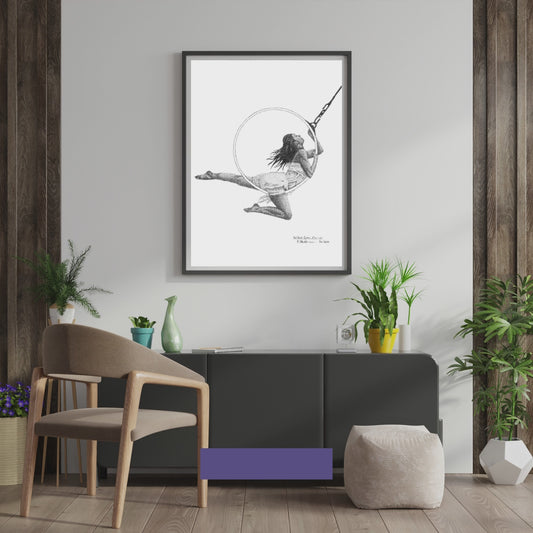 Elegant Aerialist Hoop Dancer Female Form Art Print