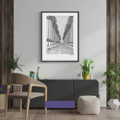 California Coast Palm Tree Wall Print