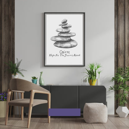 Cairn Rock Stack Positive Wall Print