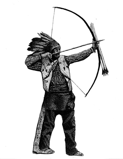 Native American Archer Art Print.