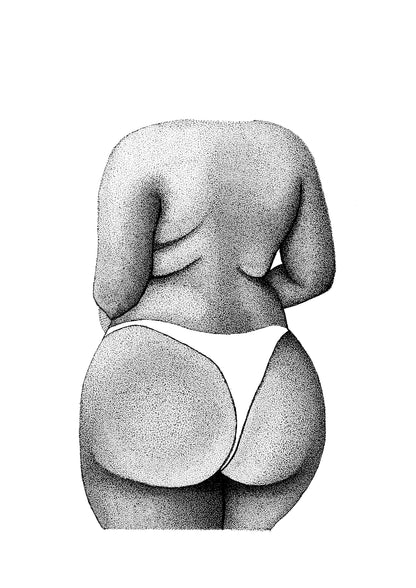 Body Positive Booty Print - Curvy Female Figure - Empowering Art