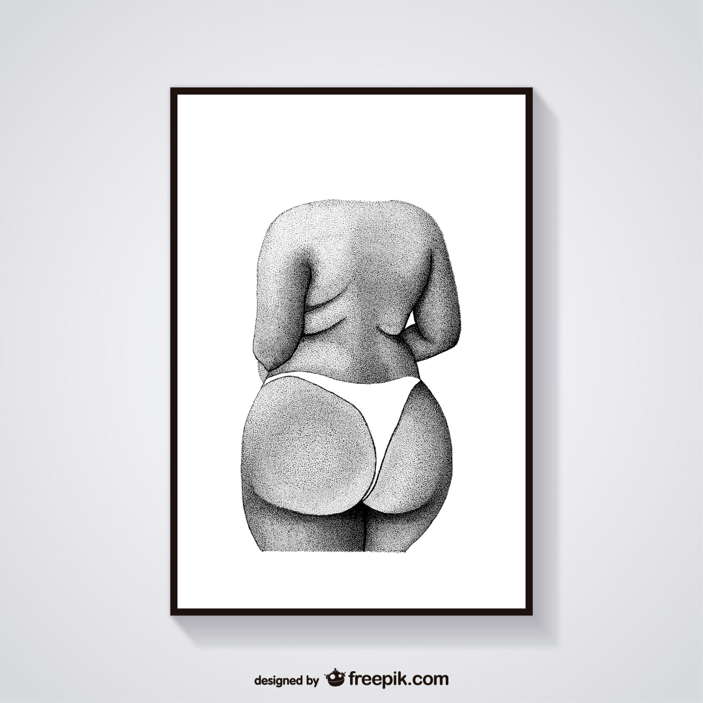 Body Positive Booty Print - Curvy Female Figure - Empowering Art