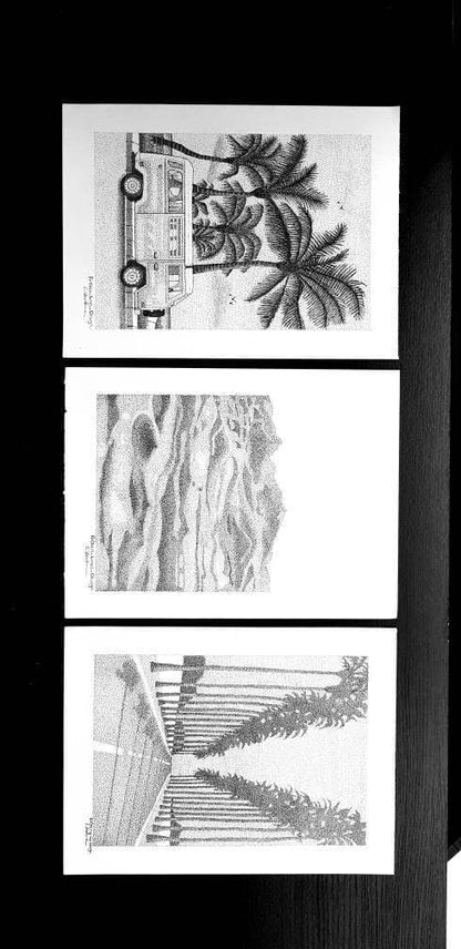 California Coast Art -Set of 3 Wall Prints.