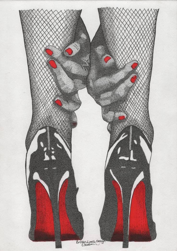 Christian Louboutin So Kate Provocative Heels Art Print.