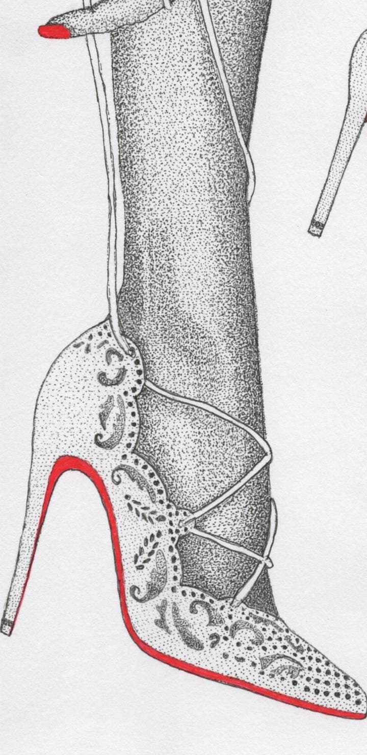 Christian Louboutin Impera Heels Art Print.