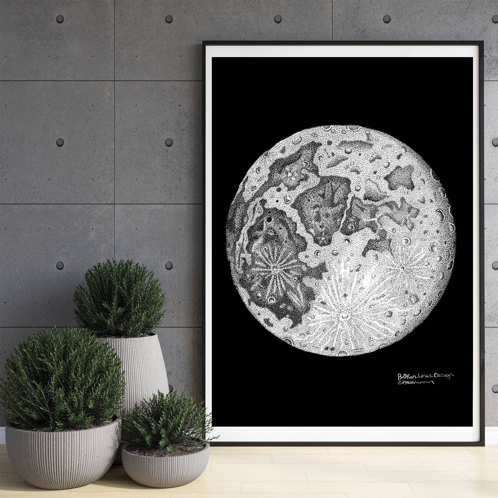 Lunar Moon Art Print.