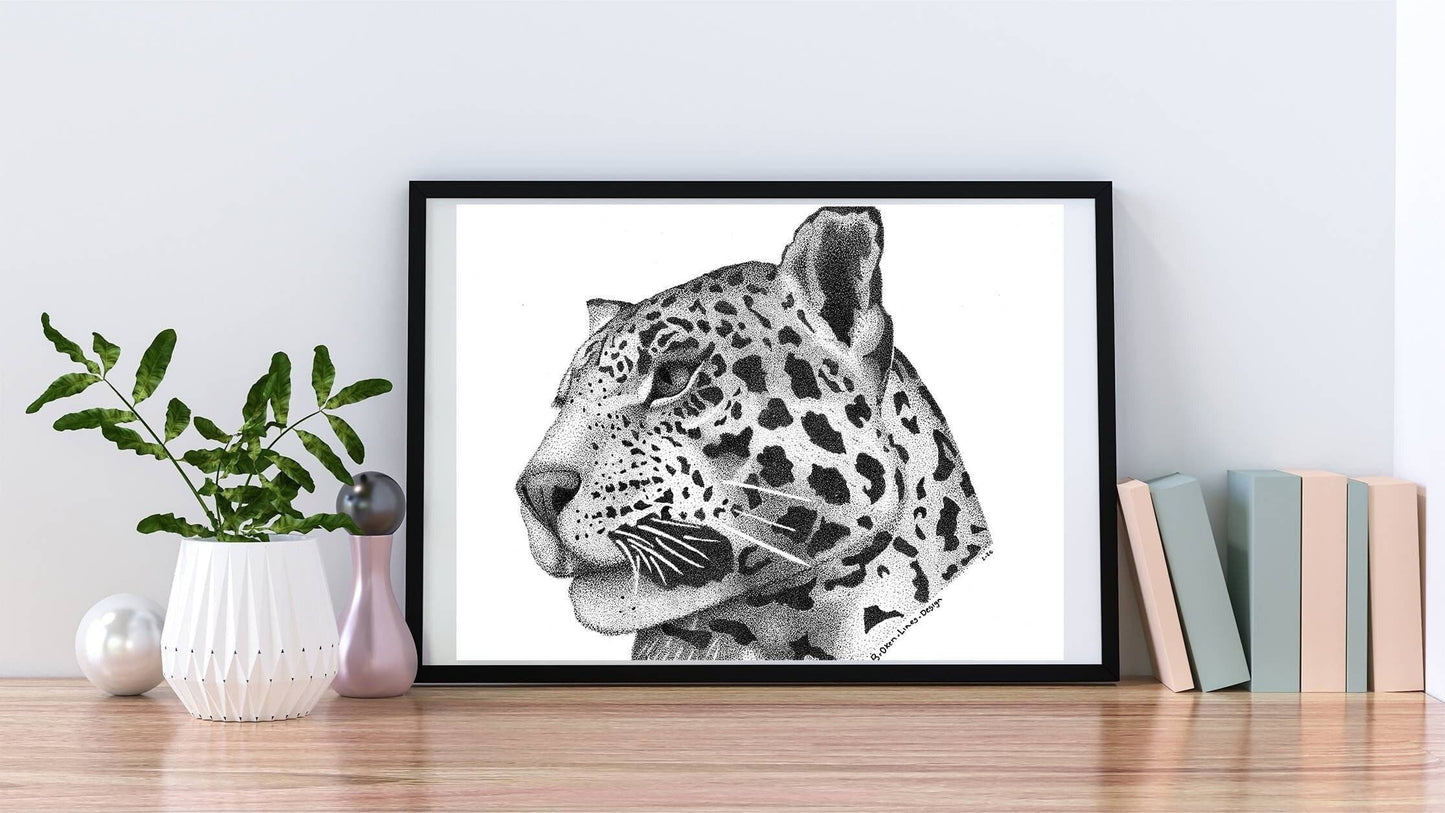 Jaguar Big Cat Art Print.