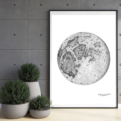 Lunar Moon Art Print.