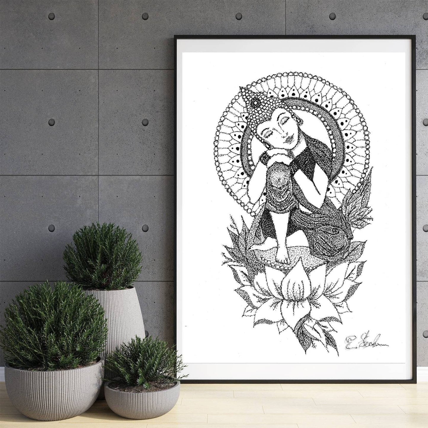 Buddha Mandala Art Print.