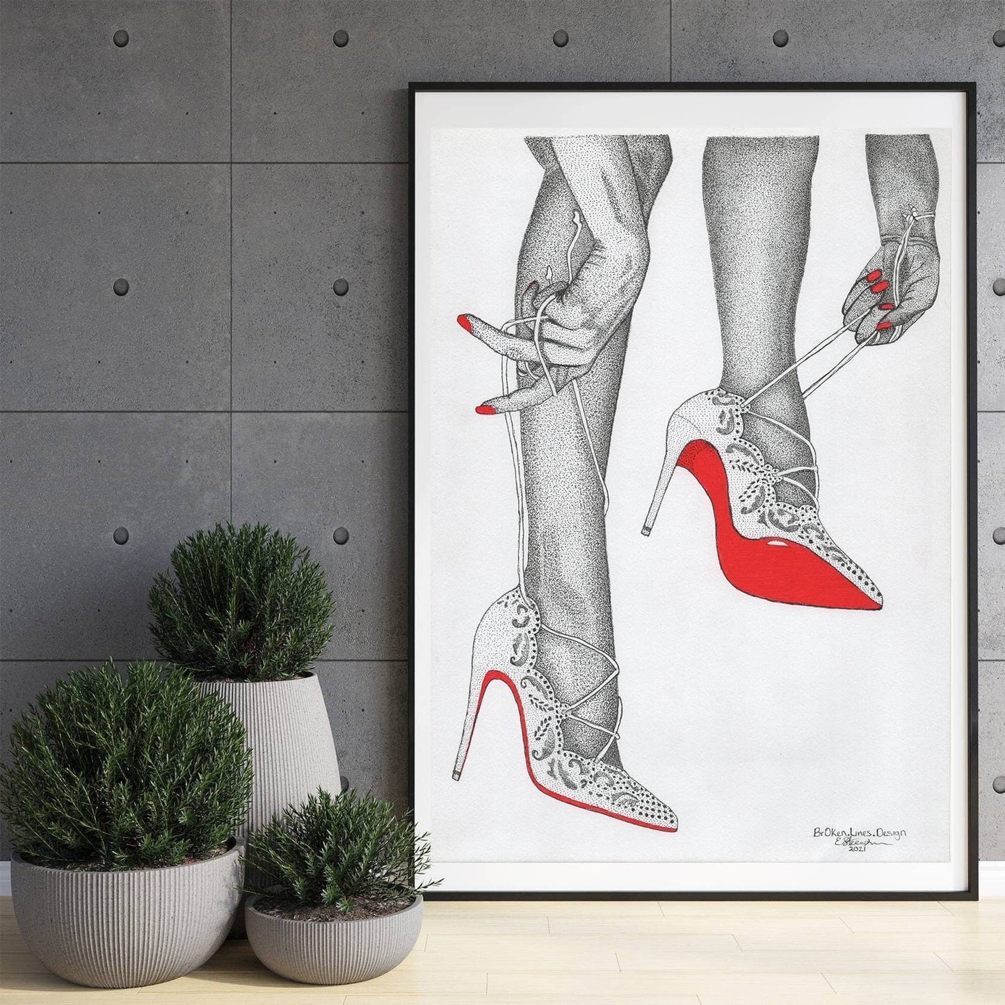 Christian Louboutin Impera Heels Art Print.