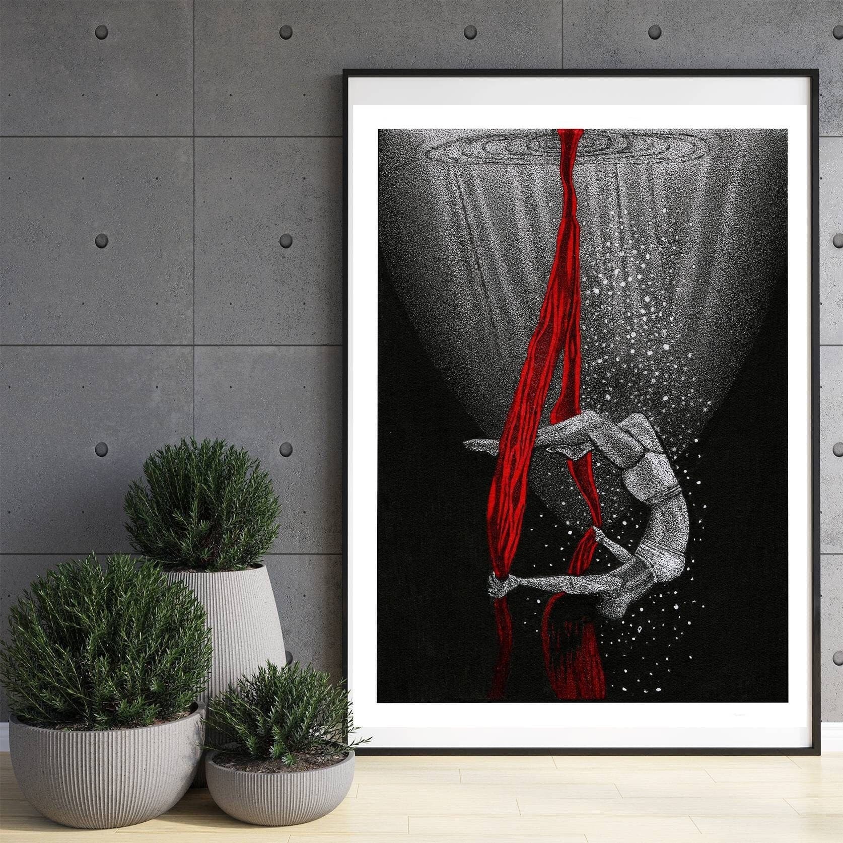 Underwater Shibari Female Form Art Print.