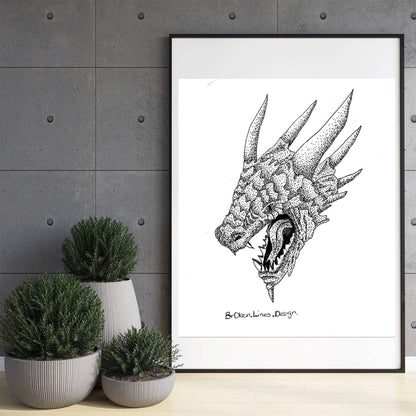 Chinese Dragon Art Print.