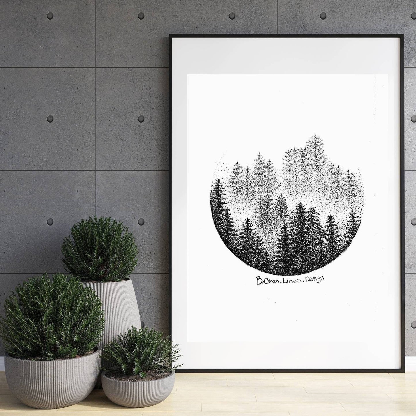 Misty Forest Art Print.