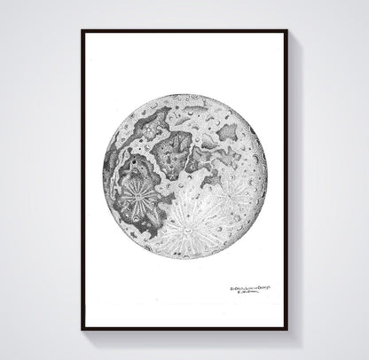 Lunar Moon Art Print.