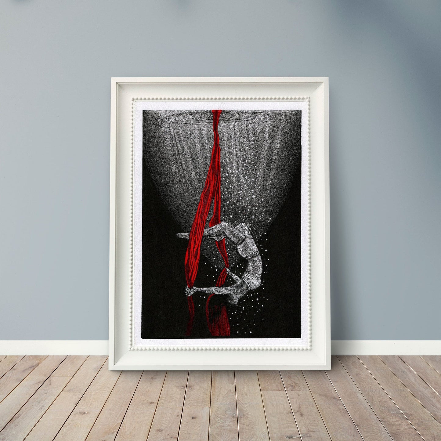 Underwater Shibari Female Form Art Print.