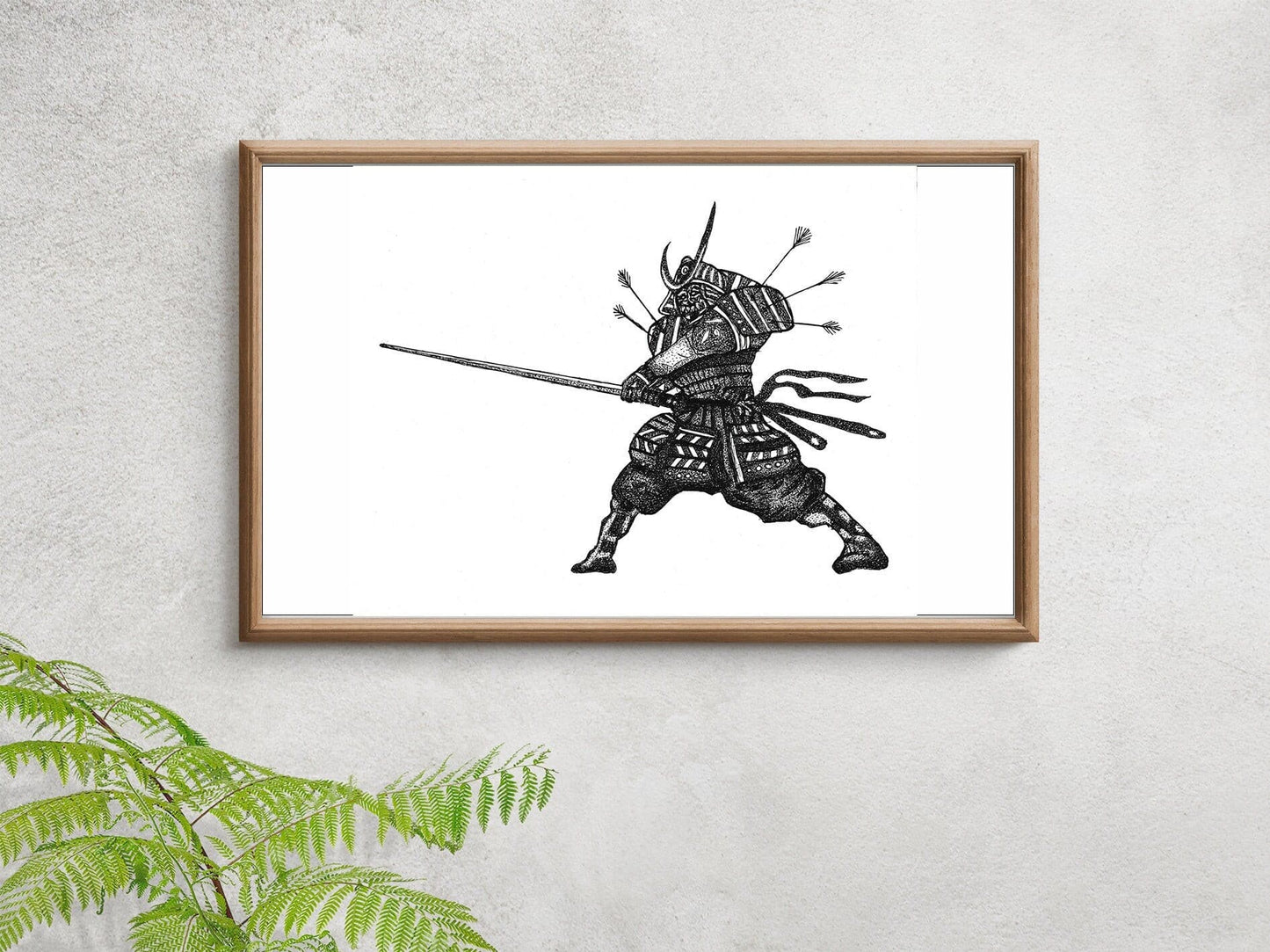 Japanese Samurai Warrior Art Print.