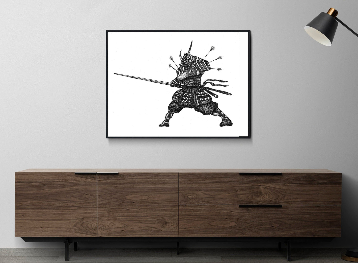 Japanese Samurai Warrior Art Print.