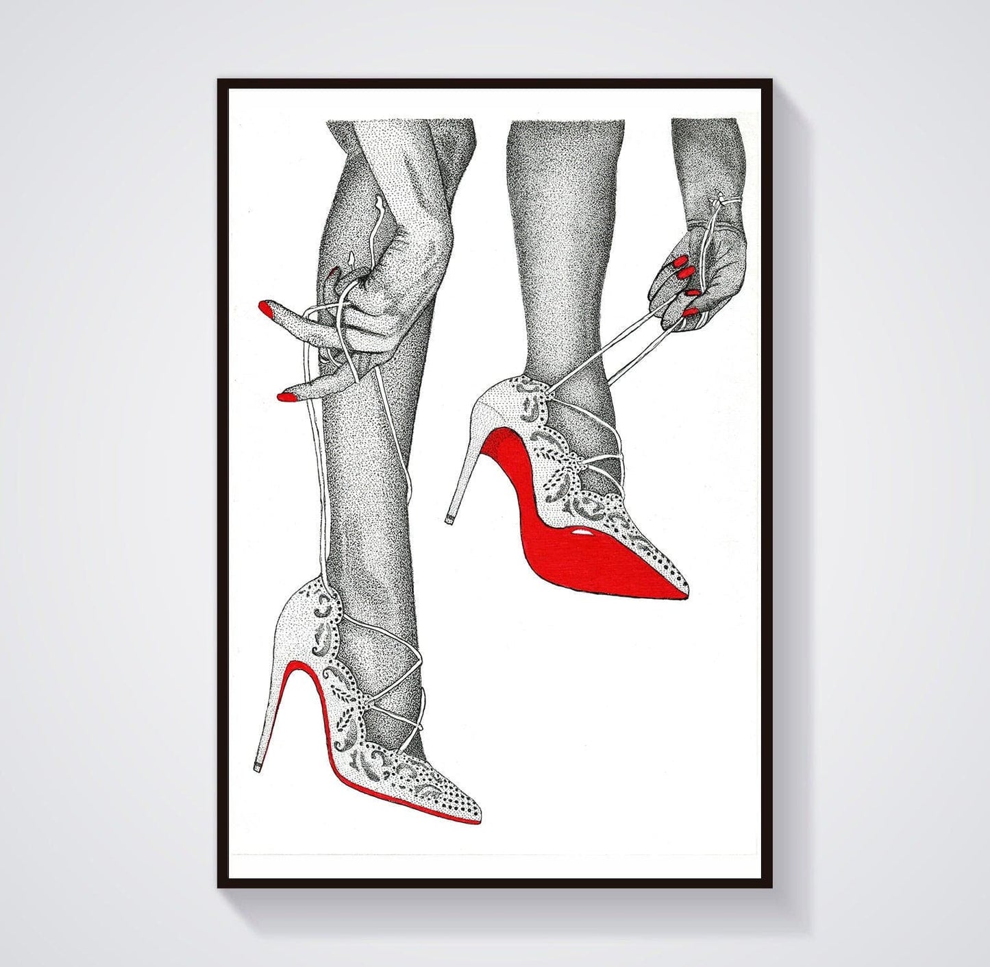 Christian Louboutin Impera Heels Art Print.