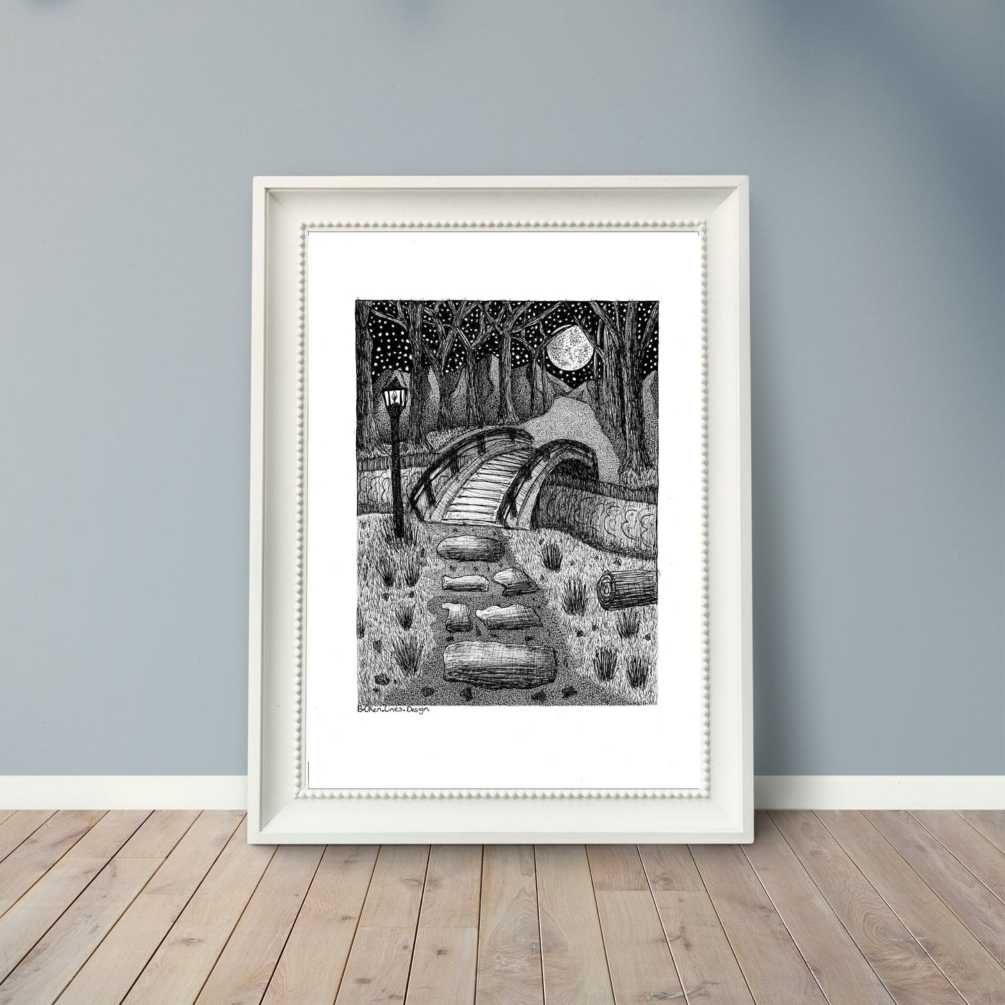 Winter Night Art Print.