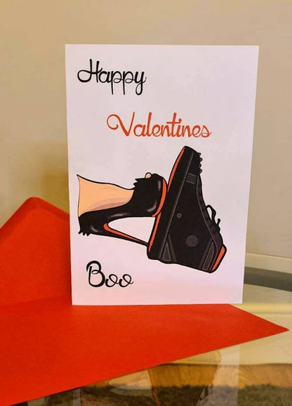 Louboutin Valentines Card - His - Hers - Valentines Day - Red Bottoms.