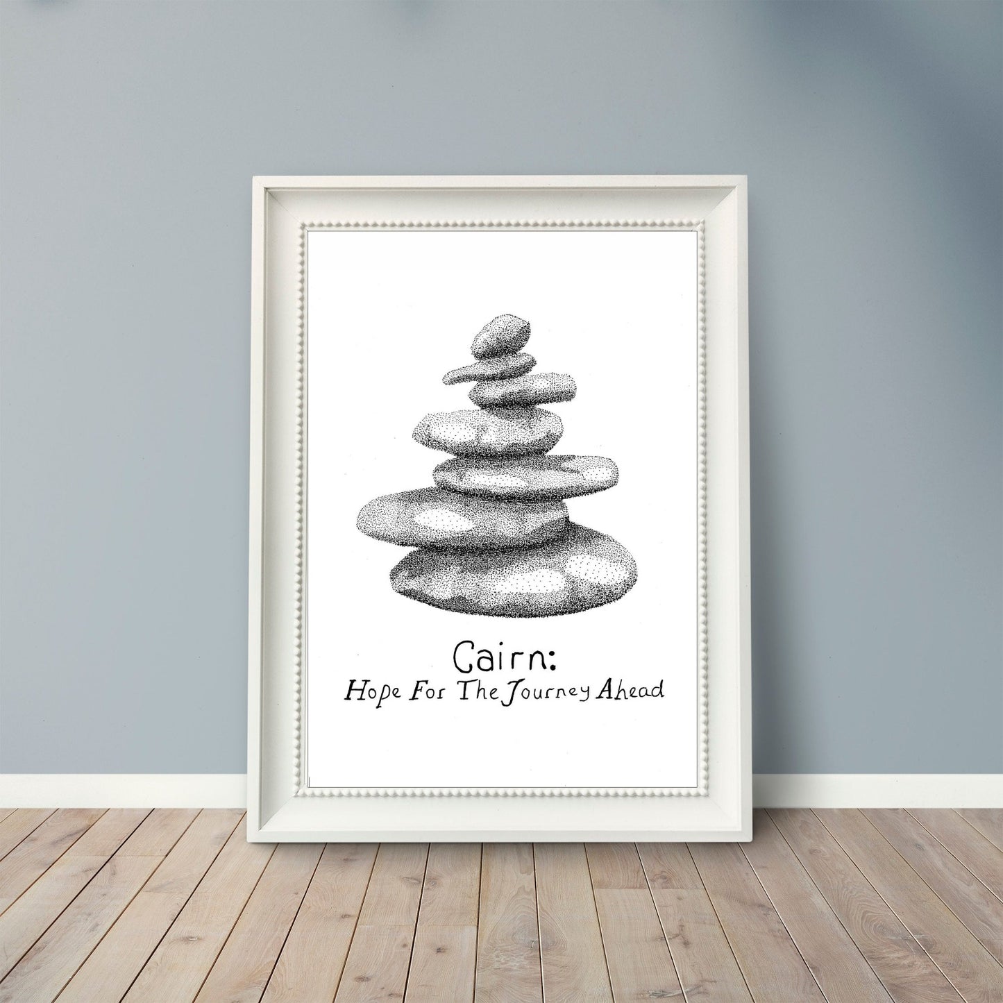 Cairn Rock Stack Art Print Broken Line Design