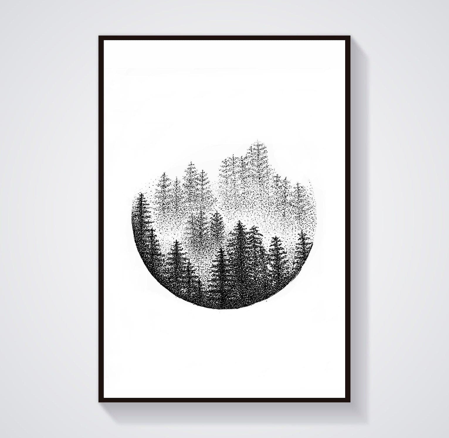 Misty Forest Art Print.