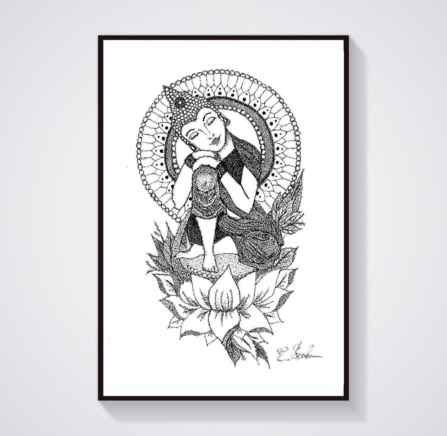 Buddha Mandala Art Print.