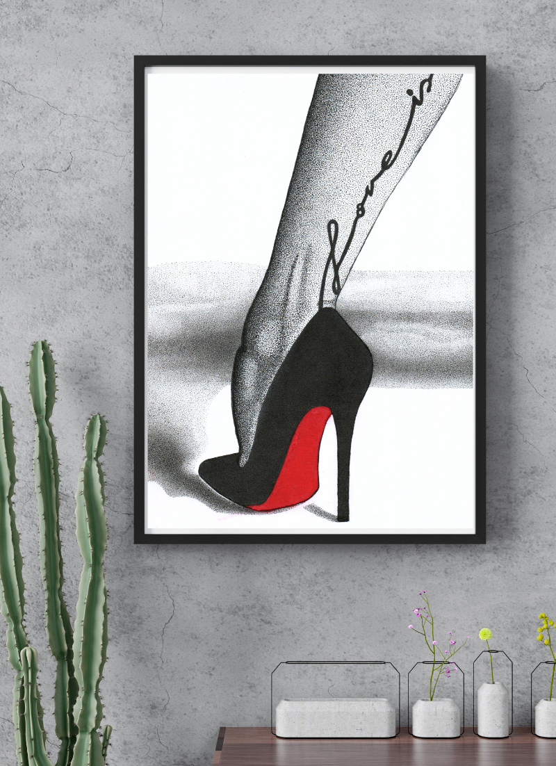 Love Is Louboutin's Wall Print - Red Bottom Heels Wall Print