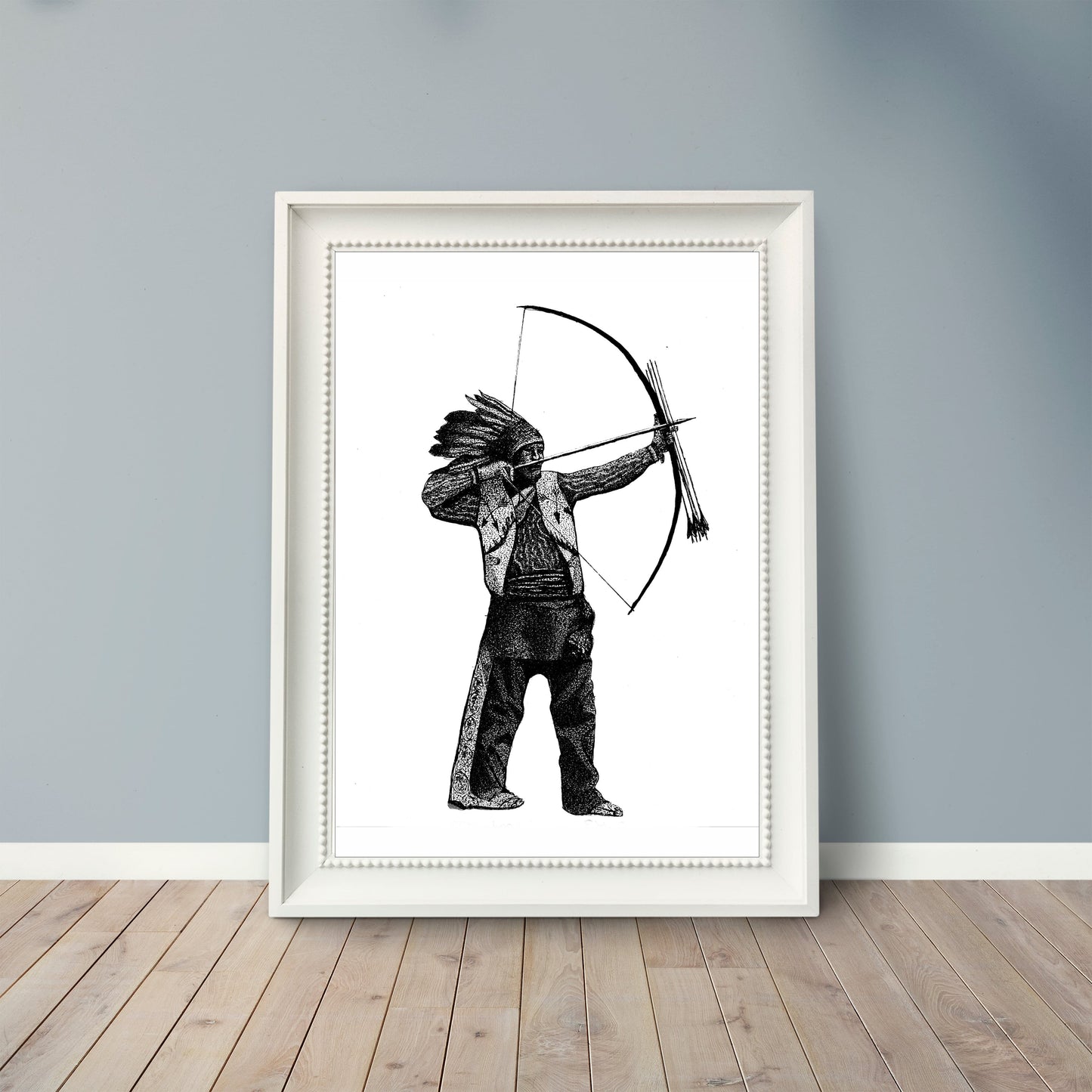 Native American Archer Art Print.